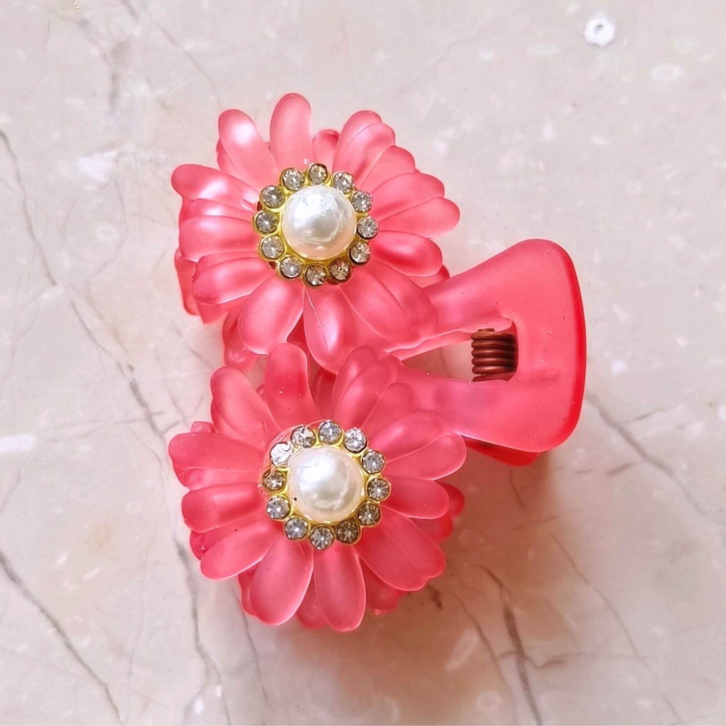 Blooming Combo of 4-Flower small Claw Clips