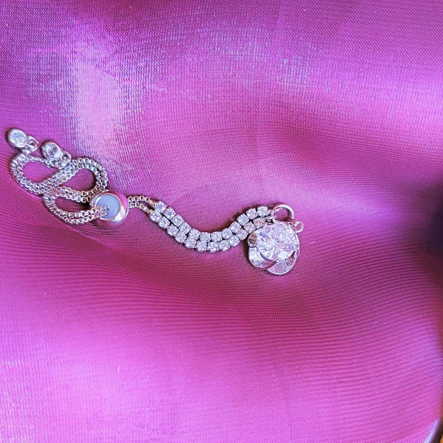 Grace in Bloom Diamond Charming Bracelet – Silver