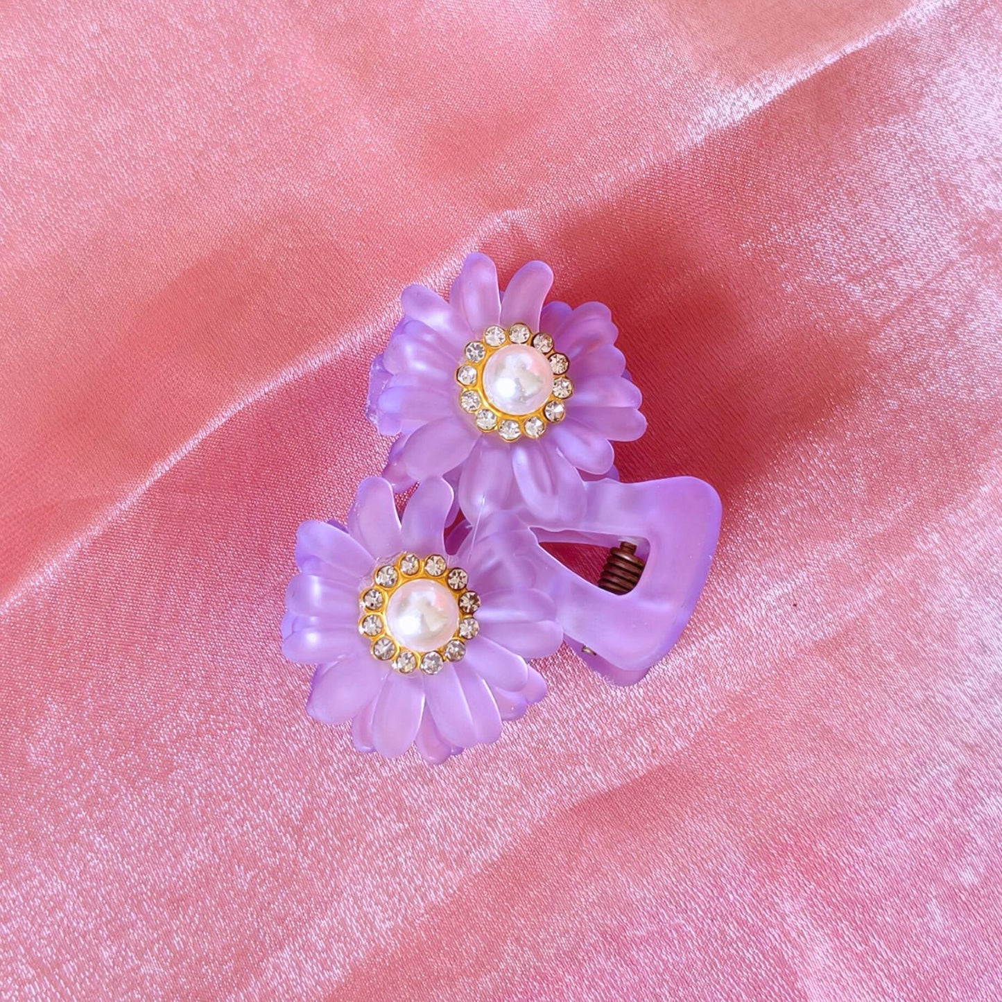 Blooming Combo of 4-Flower small Claw Clips
