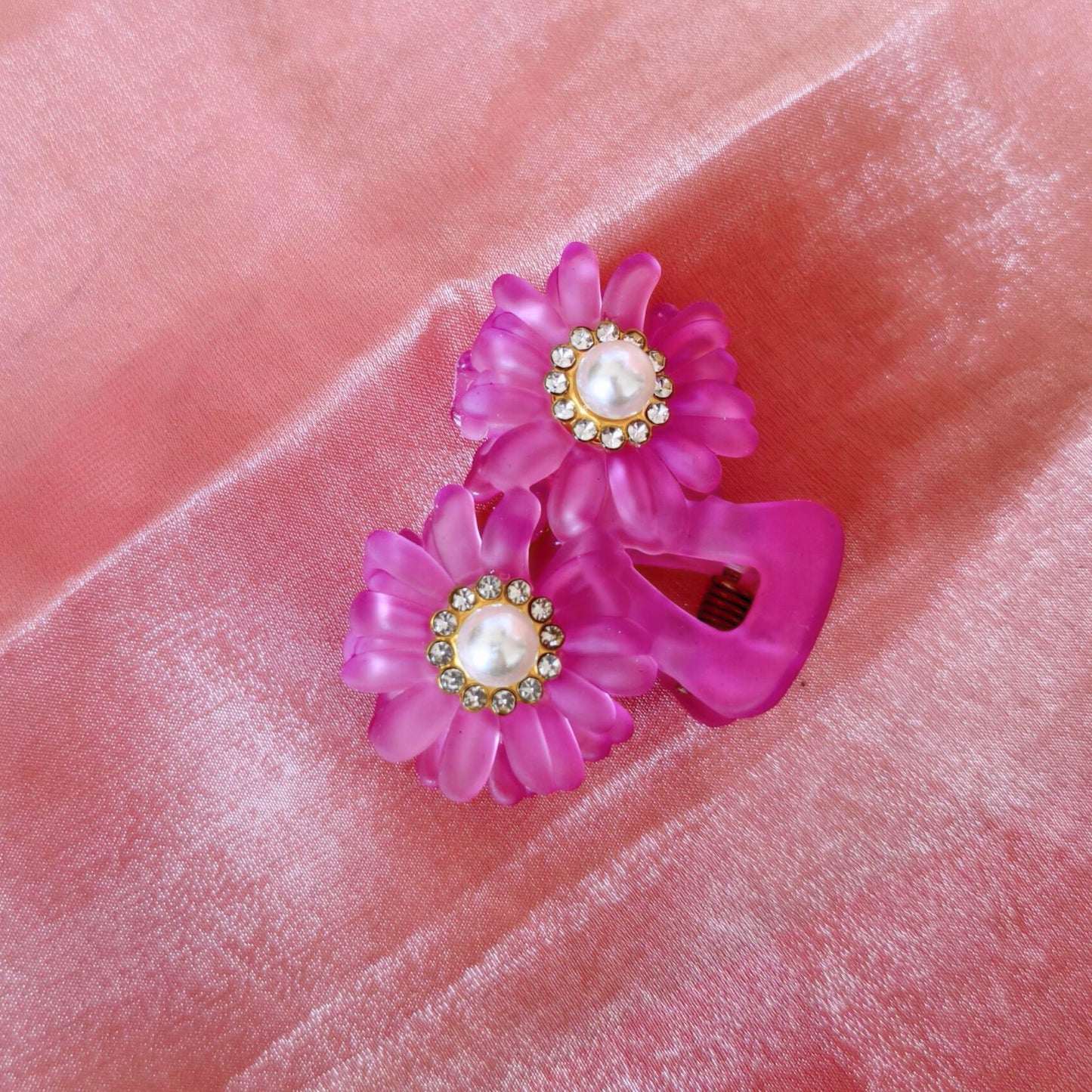 Blooming Combo of 4-Flower small Claw Clips