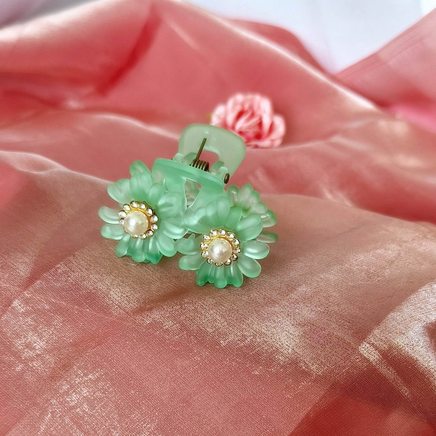 Blooming Combo of 4-Flower small Claw Clips
