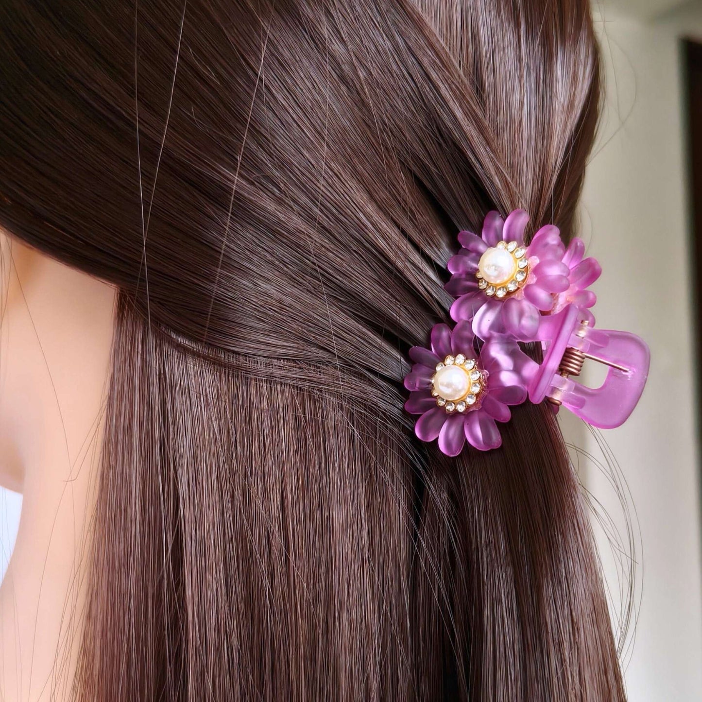 Blooming Combo of 4-Flower small Claw Clips