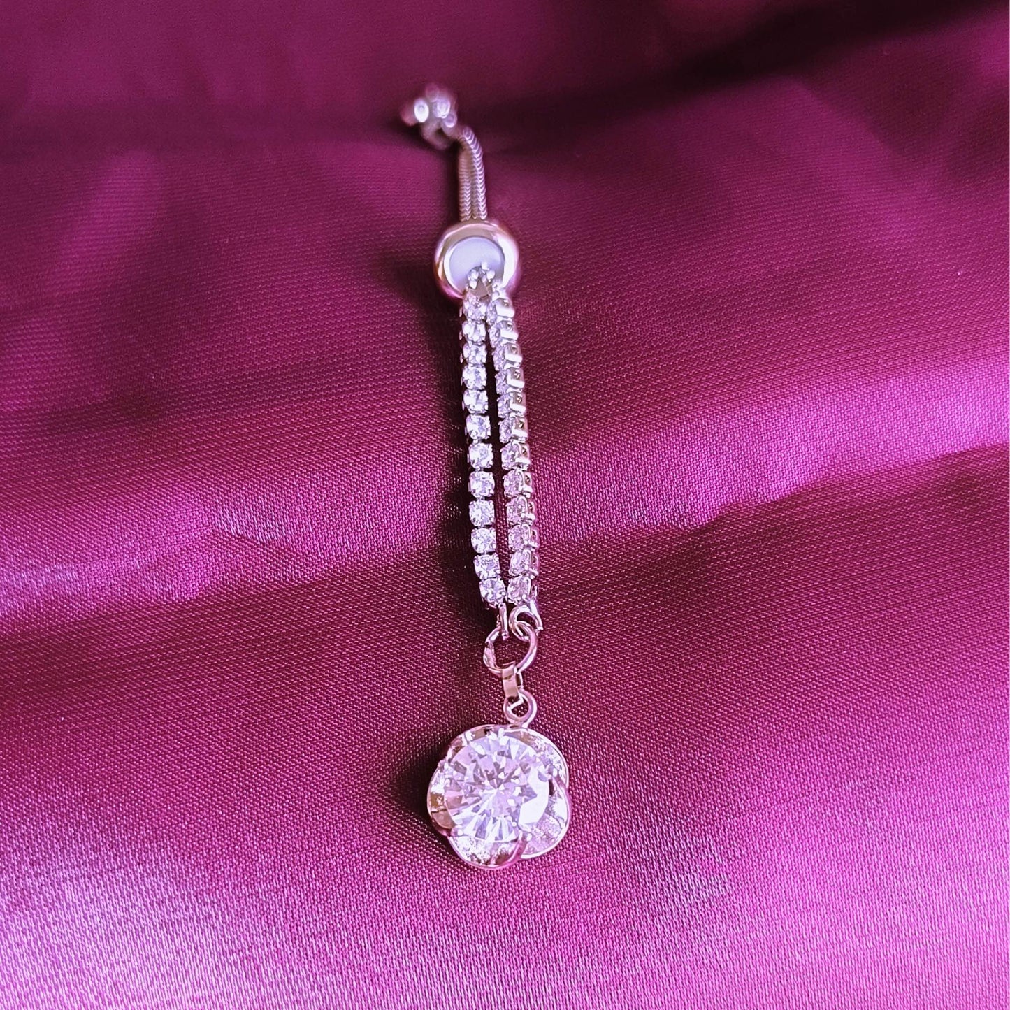 Grace in Bloom Diamond Charming Bracelet – Silver