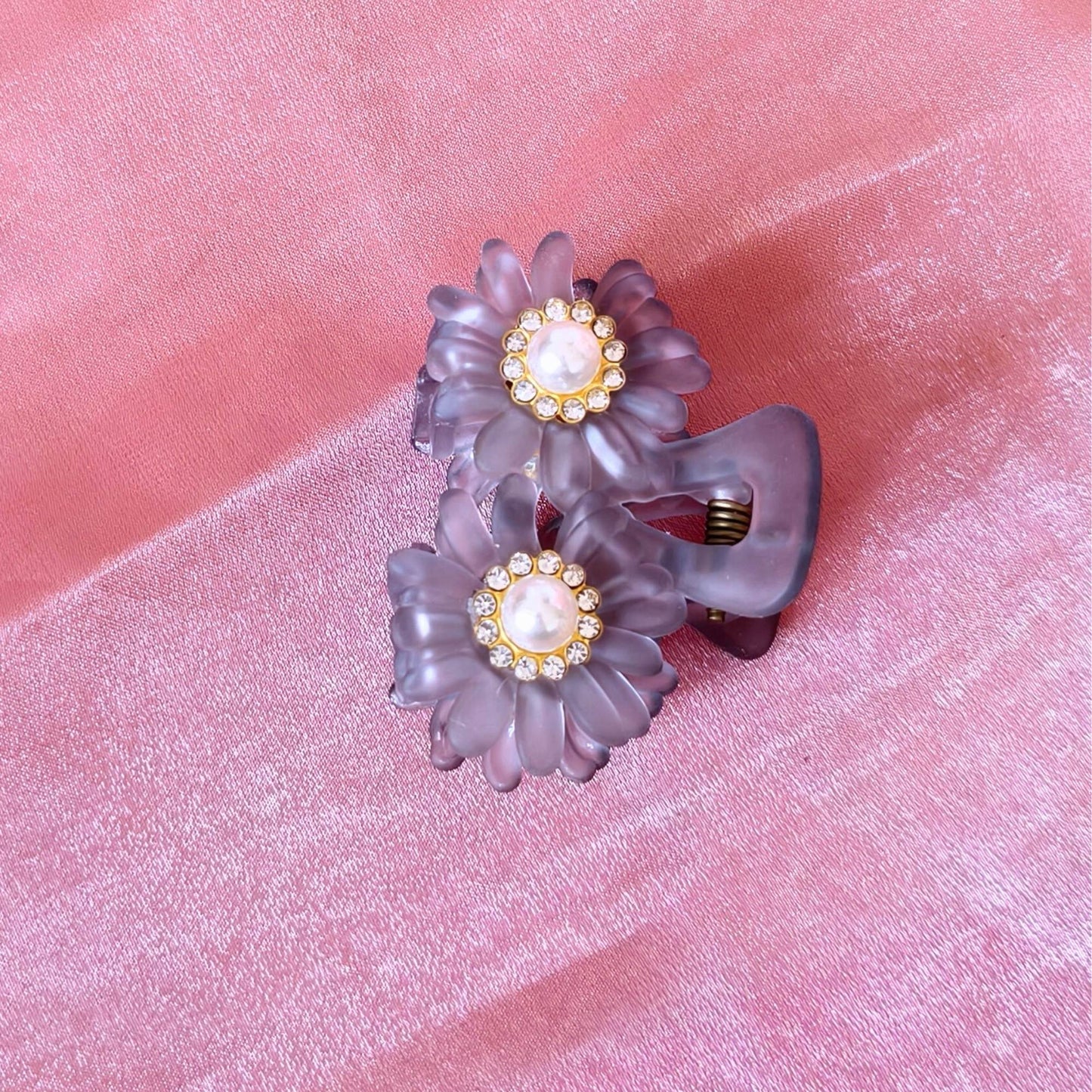 Blooming Combo of 4-Flower small Claw Clips