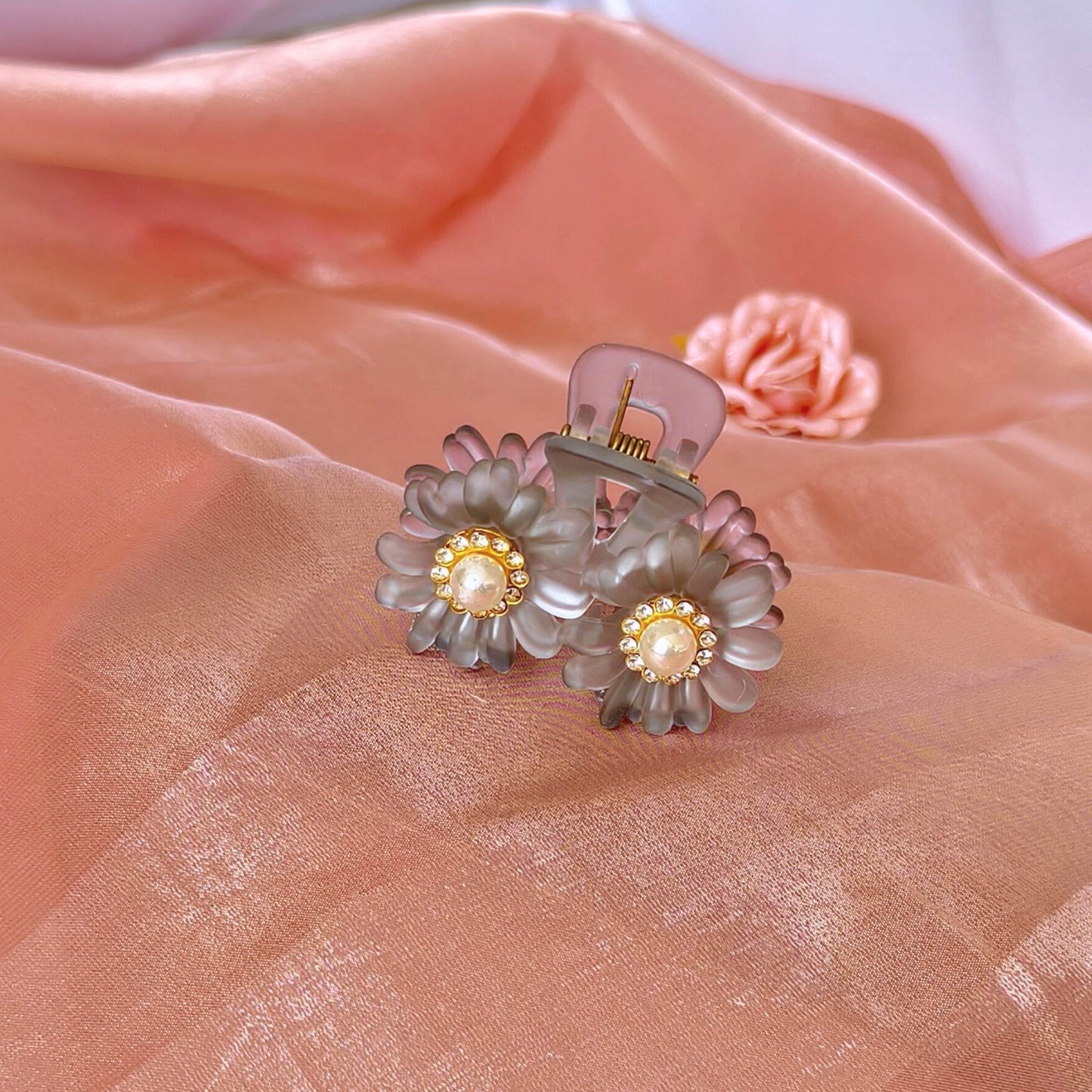 Blooming Combo of 4-Flower small Claw Clips