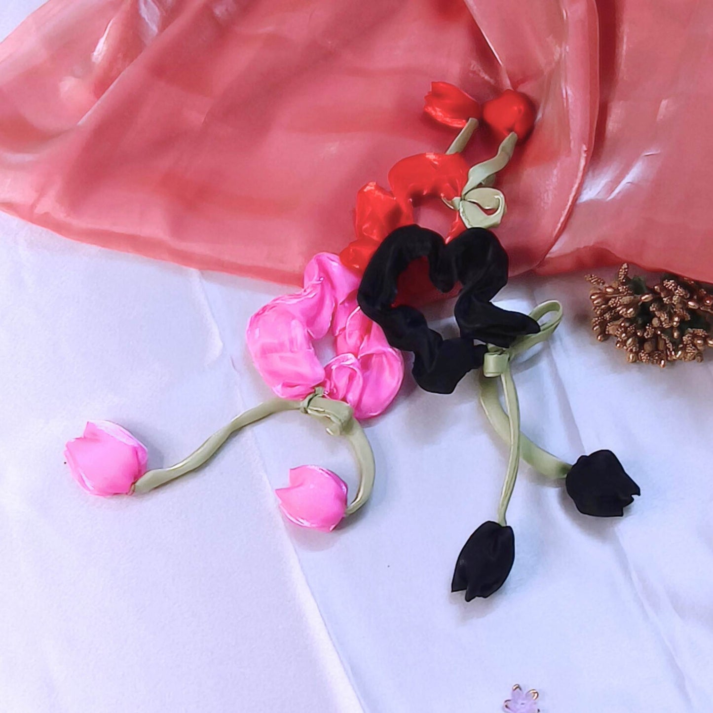 Blooming Tulip  Scrunchy Combo