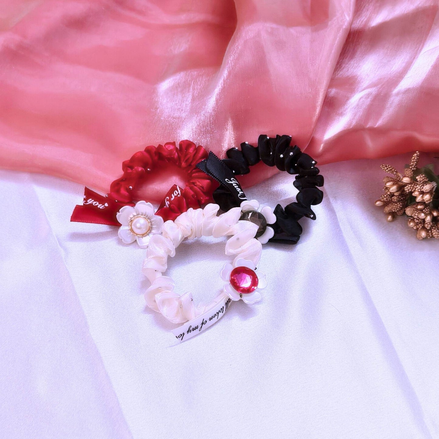 Blooming Organza Scrunchy Combo.