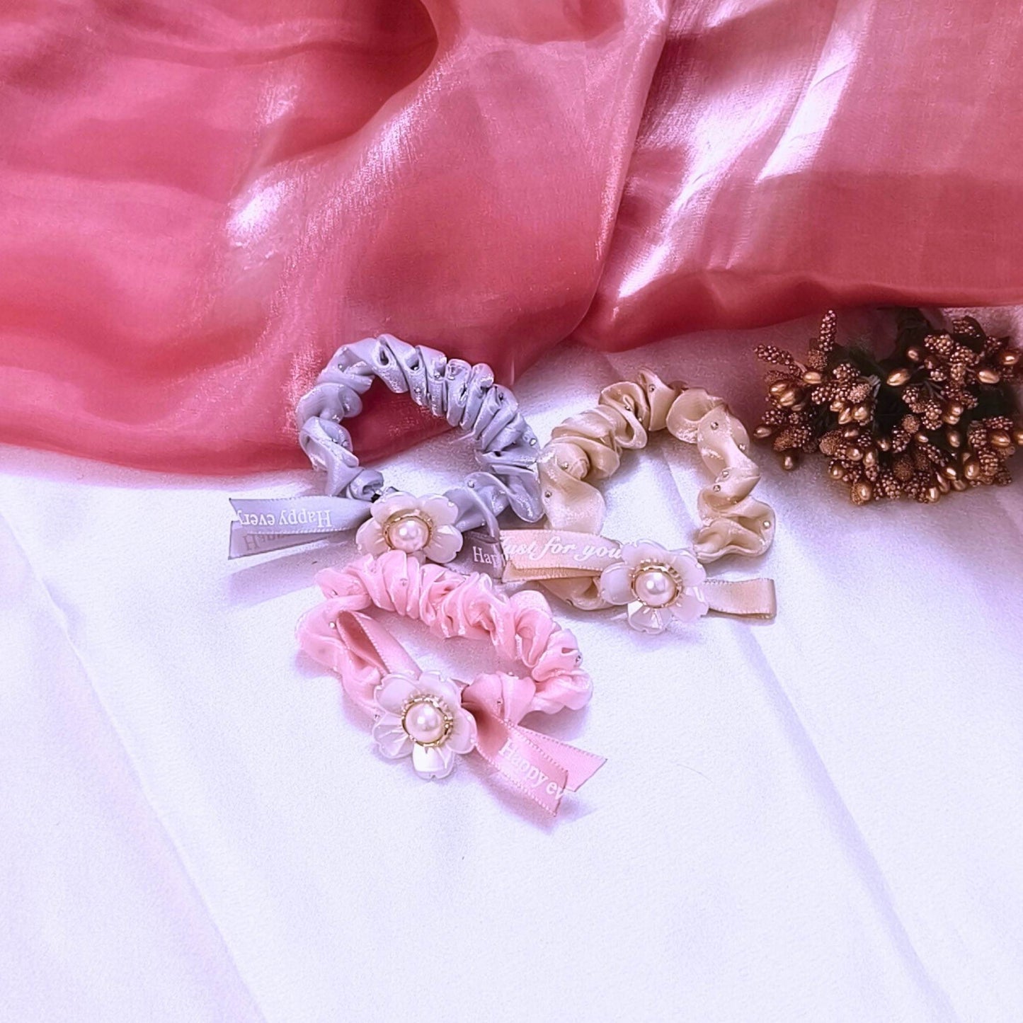 Blooming Organza Scrunchy Combo.