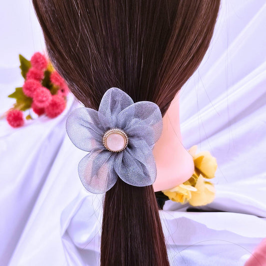 Blooming Organza Flower Scrunchy Combo.