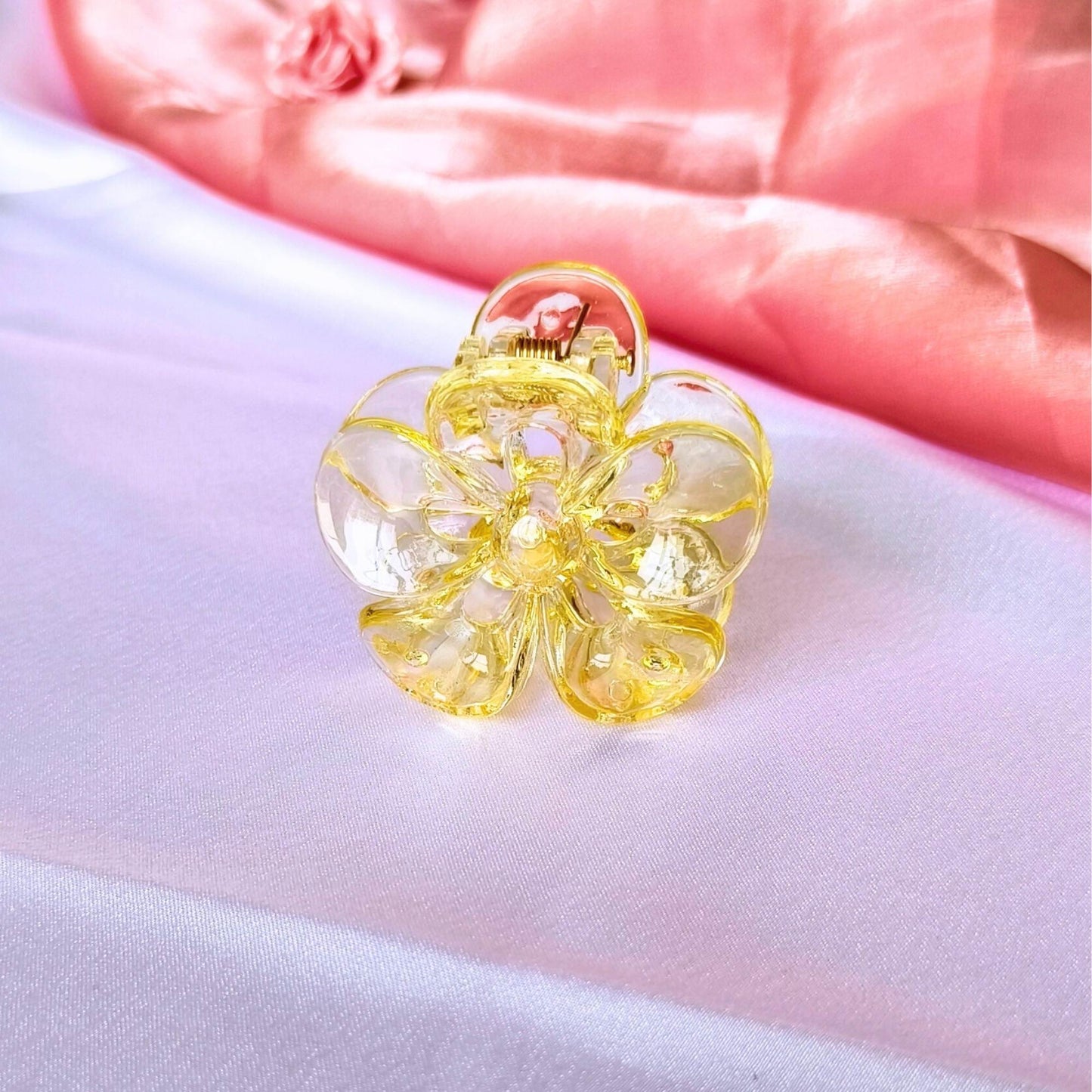 Blooming Combo of 3- Transparent Claw Clip