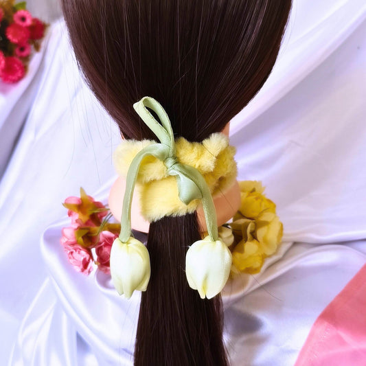 Blooming Furry Scrunchy Combo