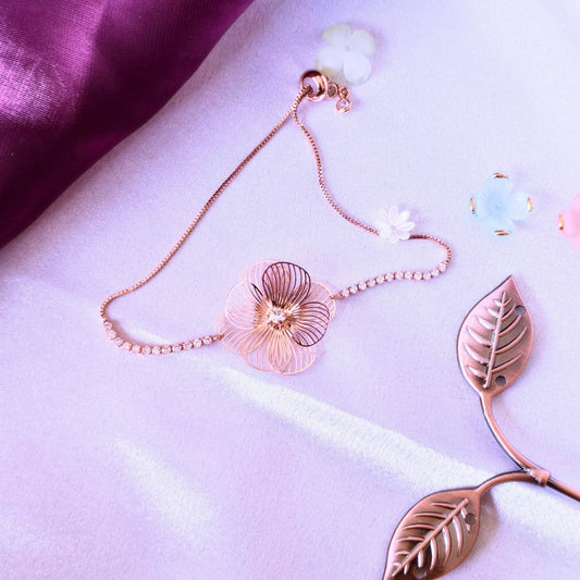 Blooming Petals Rose Gold Bracelet – Limited Edition
