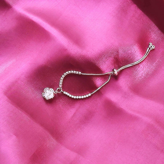 Full Bloom Diamond Charming Bracelet – Silver