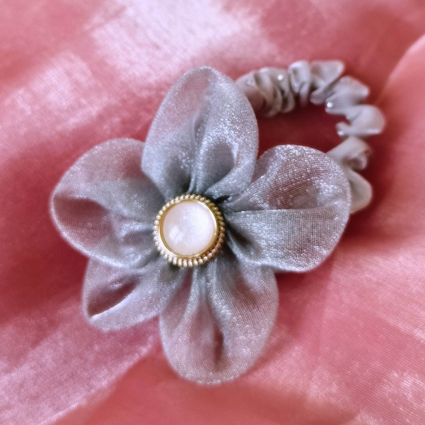 Blooming Organza Flower Scrunchy Combo.