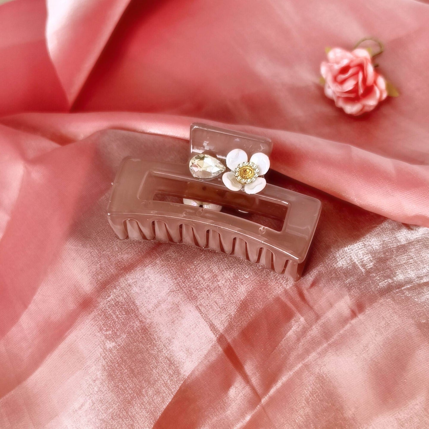 Combo of Blooming Transparent claw clip