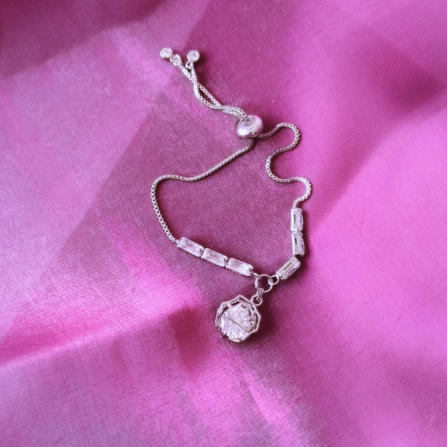 First Bloom Diamond Charming Bracelet – Silver