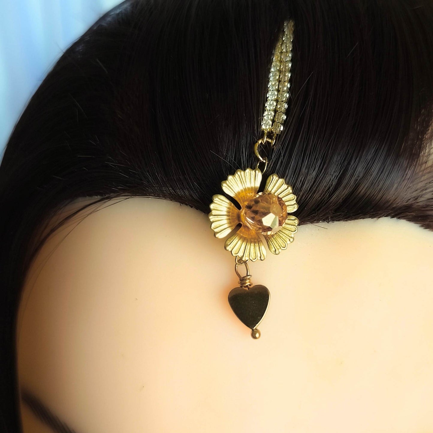 Spinning Layers Blooming Heart Bracelet – Golden ii