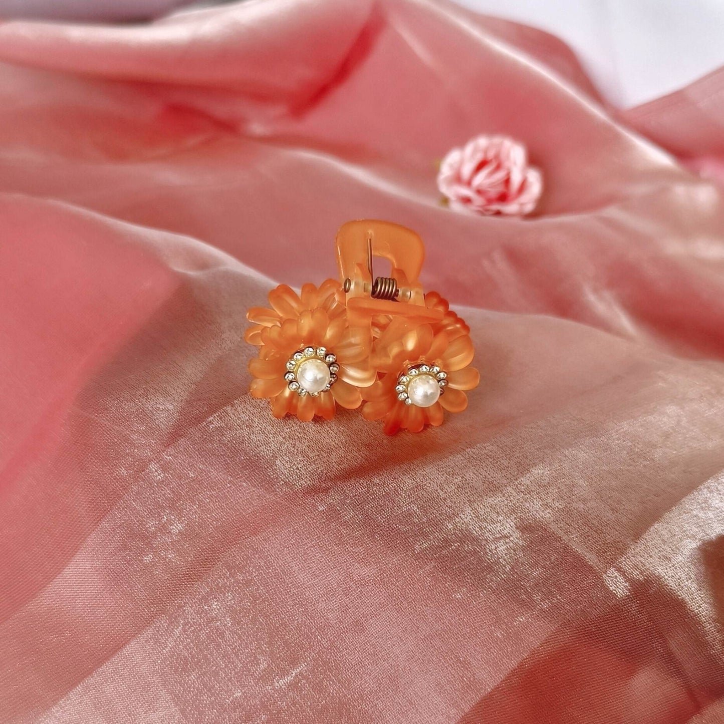 Blooming Combo of 4-Flower small Claw Clips
