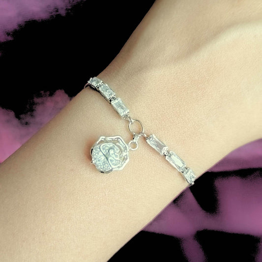 First Bloom Diamond Charming Bracelet – Silver